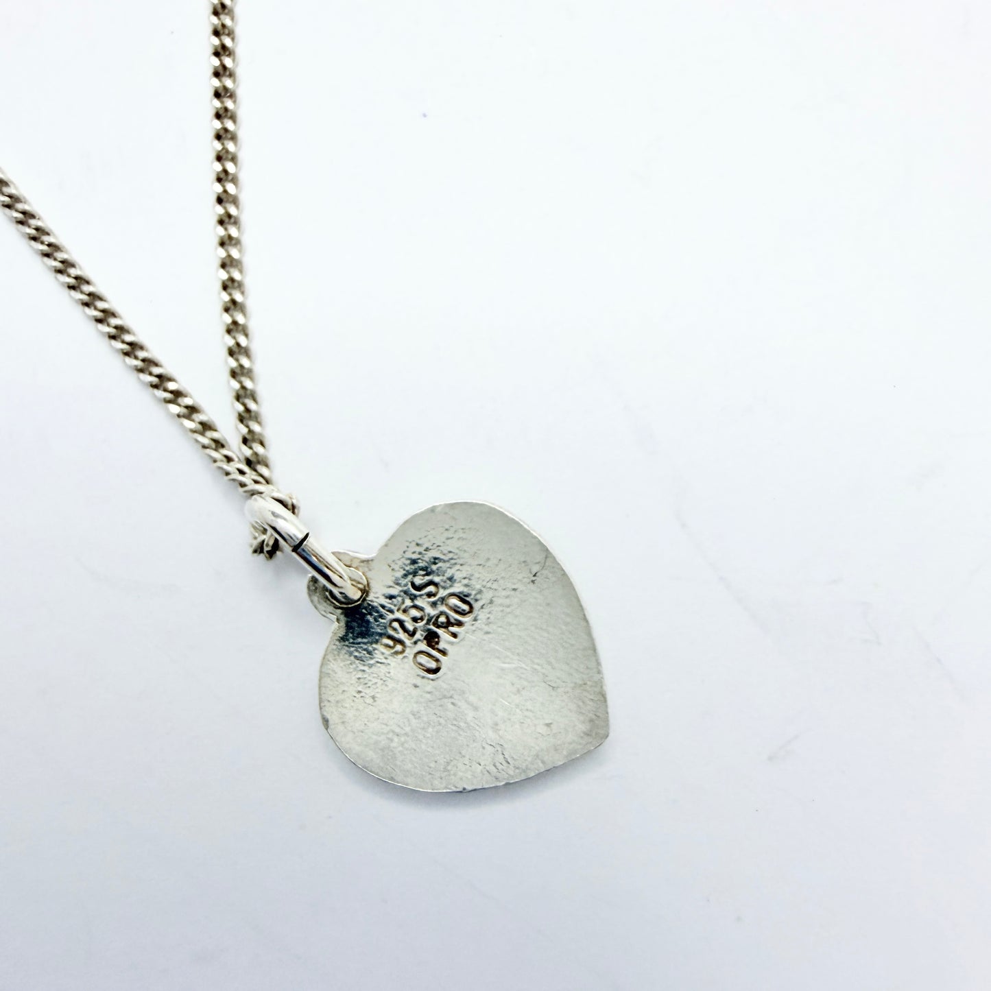 Opro, Norway. Vintage Sterling Silver Enamel Pendant Necklace.