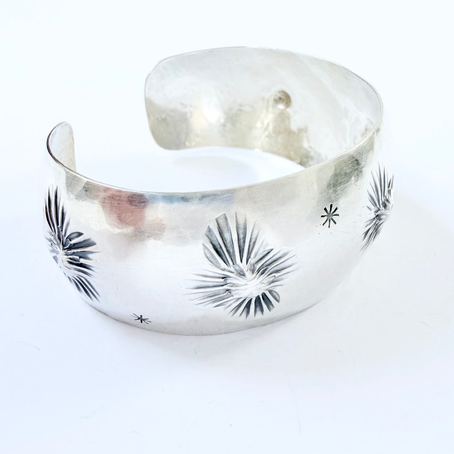 P. Kuhn for Svedboms, Sweden 1959. Vintage Mid-century Sterling Silver Cuff Bracelet. Signed.