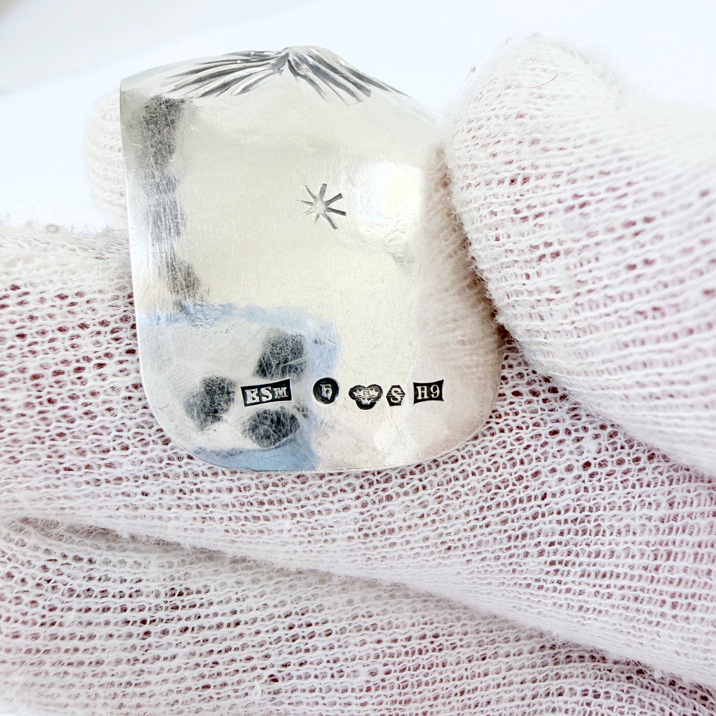 P. Kuhn for Svedboms, Sweden 1959. Vintage Mid-century Sterling Silver Cuff Bracelet. Signed.