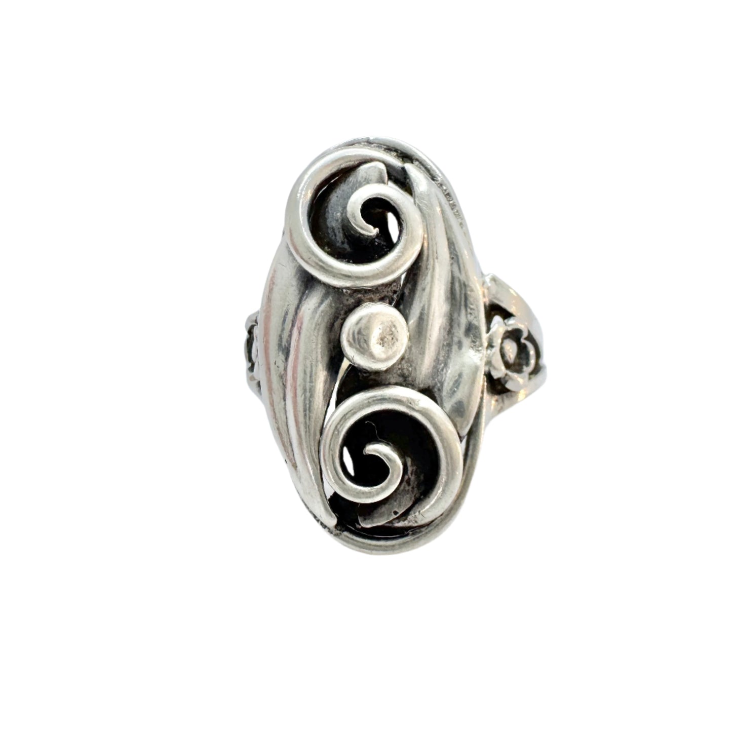 Hans Jensen, Denmark ca 1940. Vintage Solid Silver Ring.