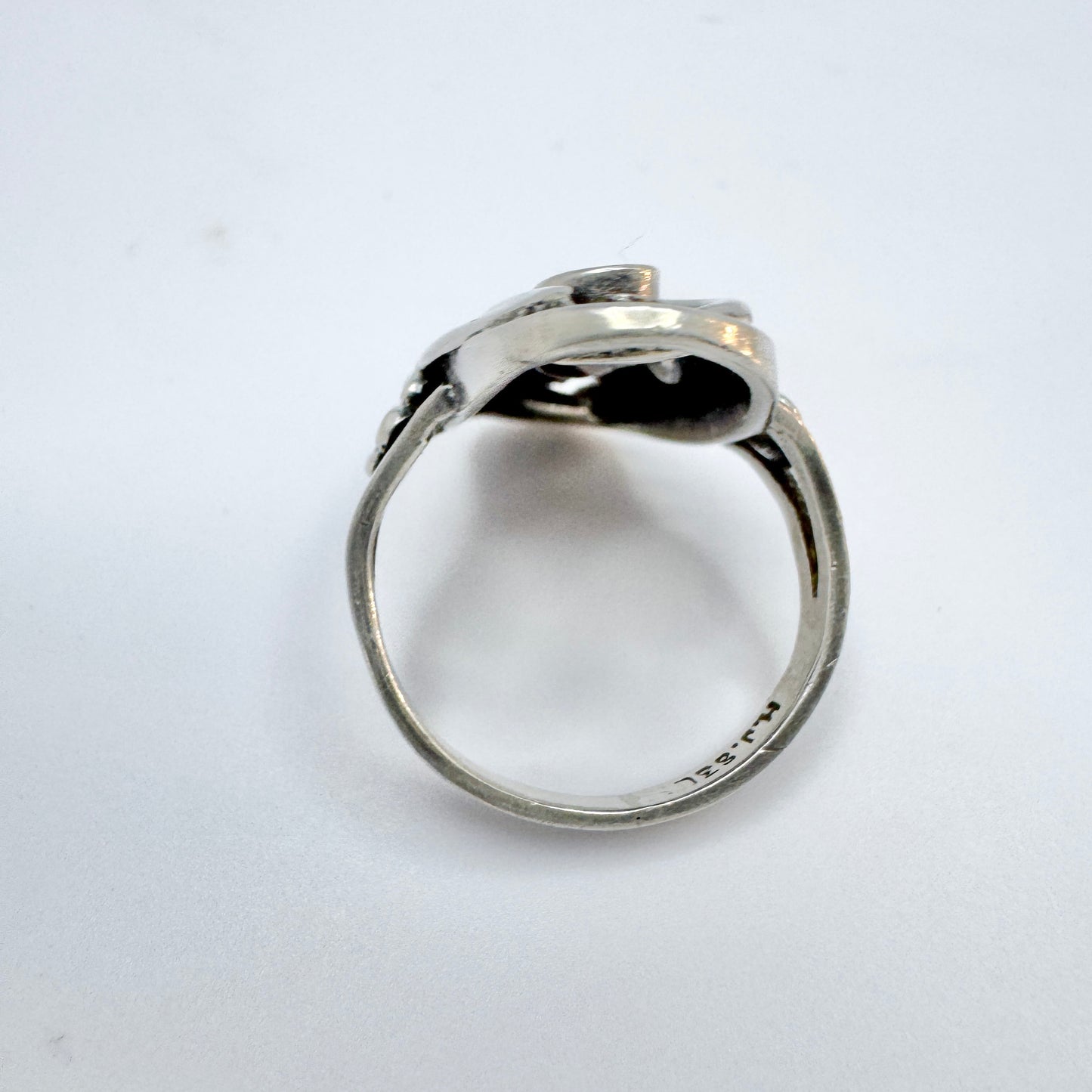 Hans Jensen, Denmark ca 1940. Vintage Solid Silver Ring.
