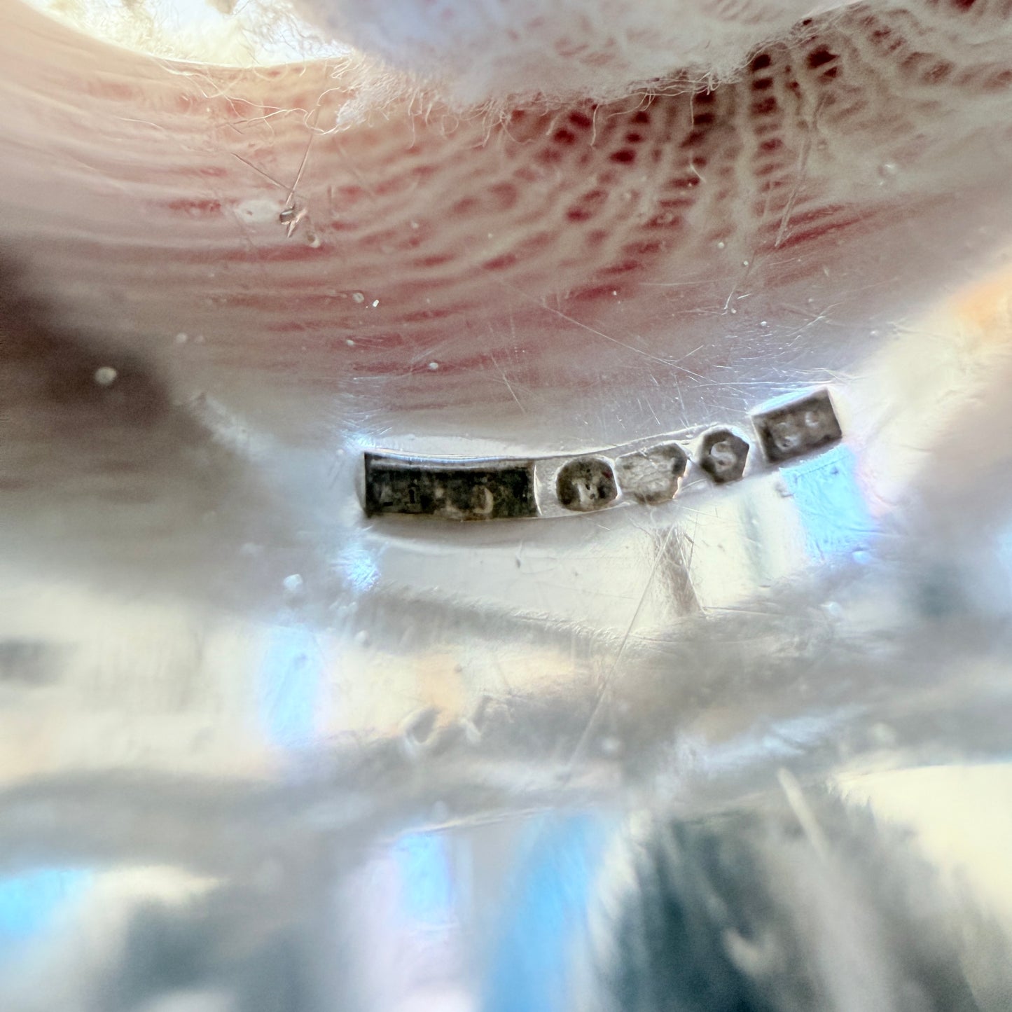 Alton, Sweden 1957. Vintage Solid Silver Moss Agate Ring. Pls read description.