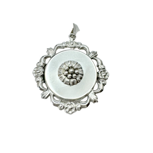 Alton, Sweden 1948. Vintage Solid Silver Locket Pendant.