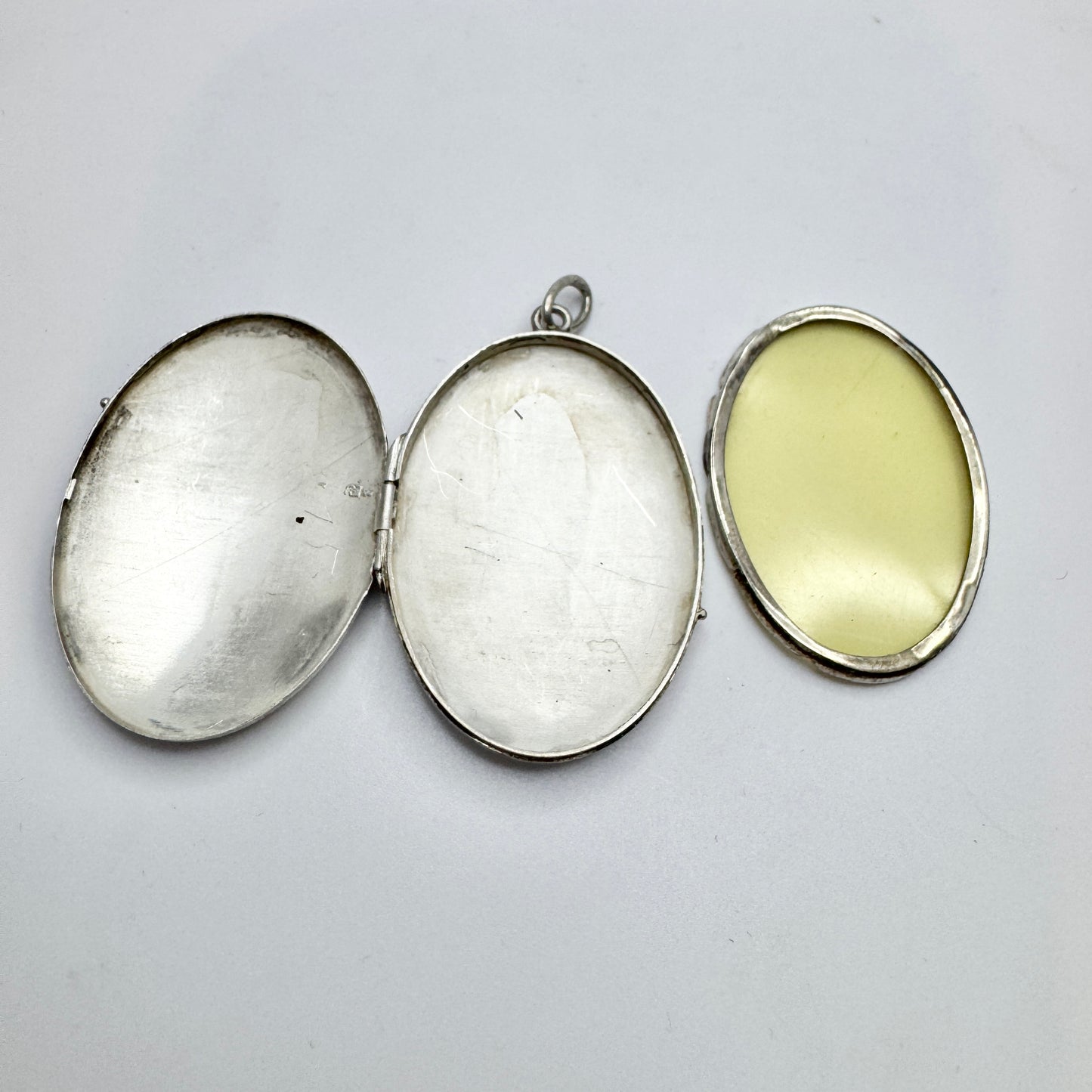 Denmark c 1910. Antique Jugenstil Solid Silver Locket Pendant.