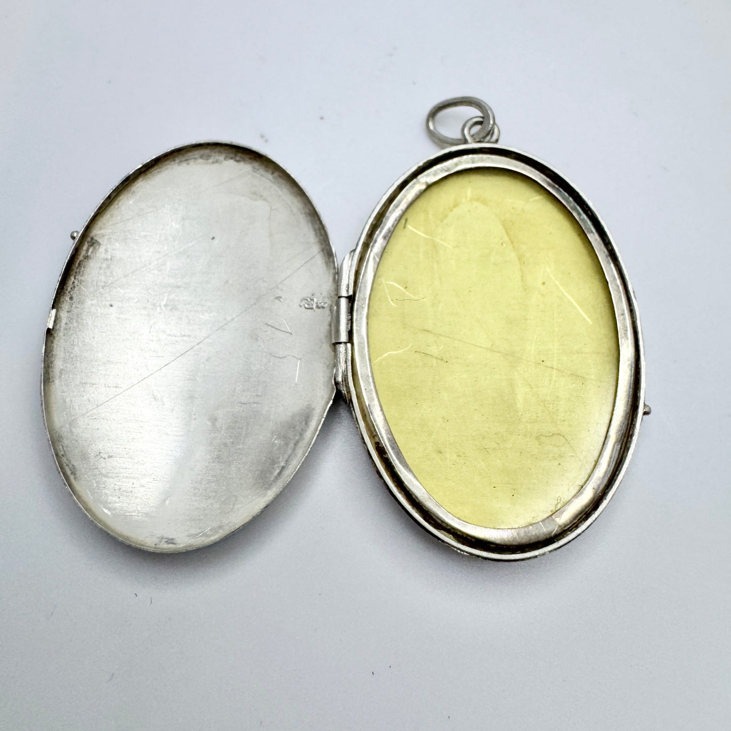Denmark c 1910. Antique Jugenstil Solid Silver Locket Pendant.