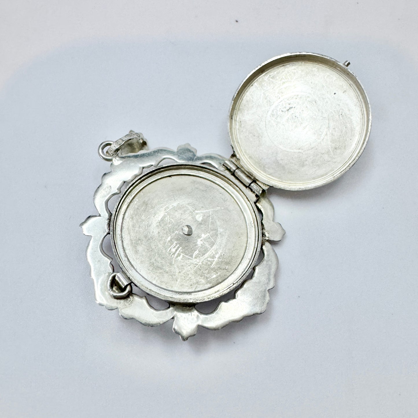 Alton, Sweden 1948. Vintage Solid Silver Locket Pendant.