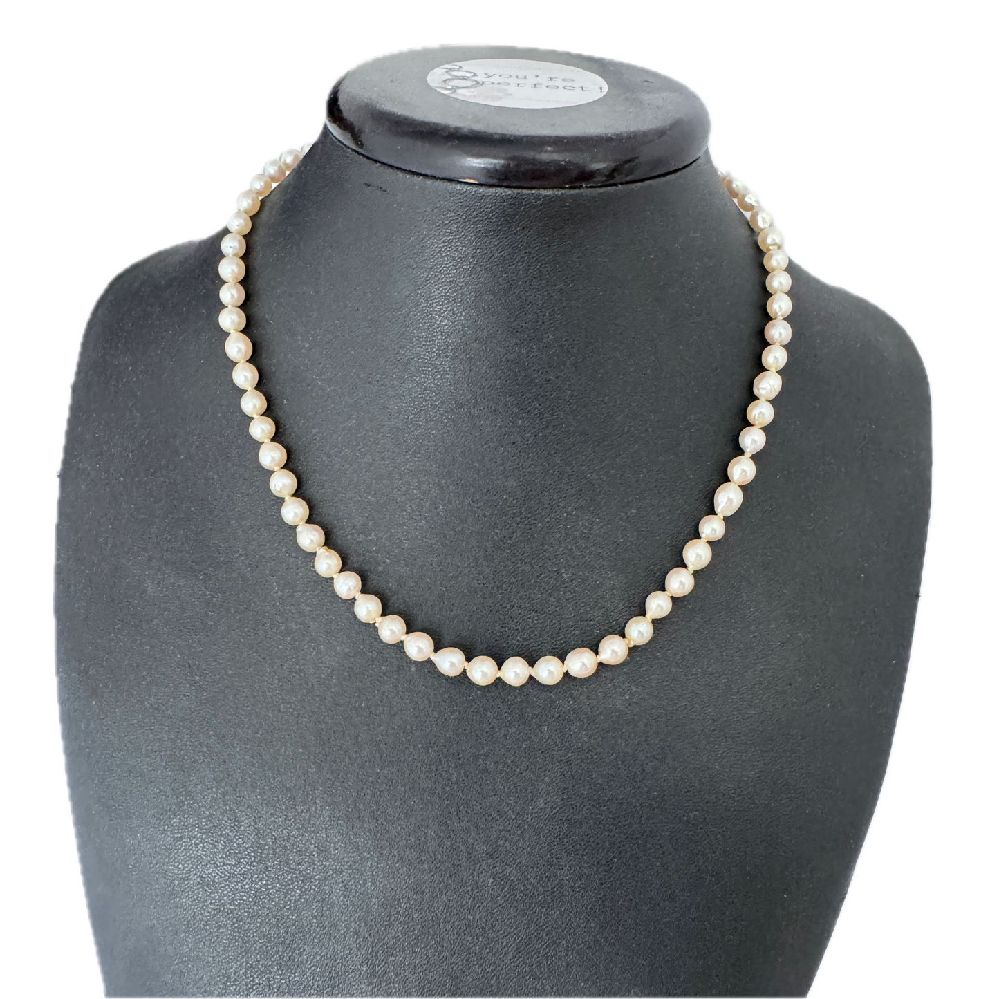 JKa Köhle, Germany. Vintage Pearl Silver Clasp Necklace