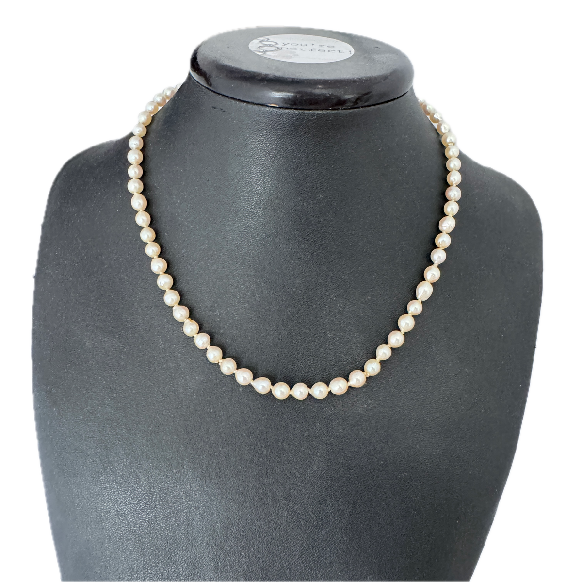 JKa Köhle, Germany. Vintage Pearl Silver Clasp Necklace – T