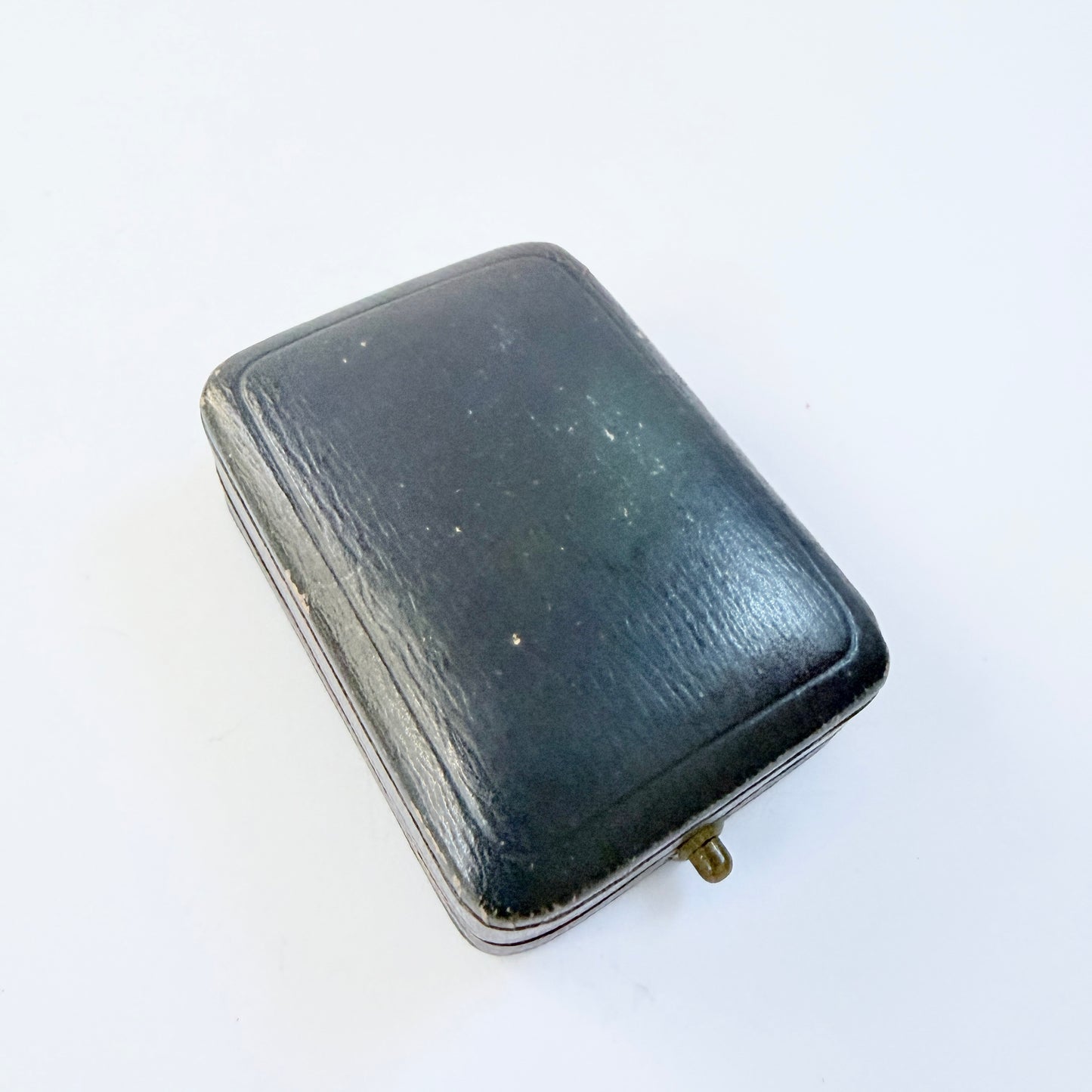 Early-mid 1900s Vintage Sterling Silver Moonstone Brooch + Box.