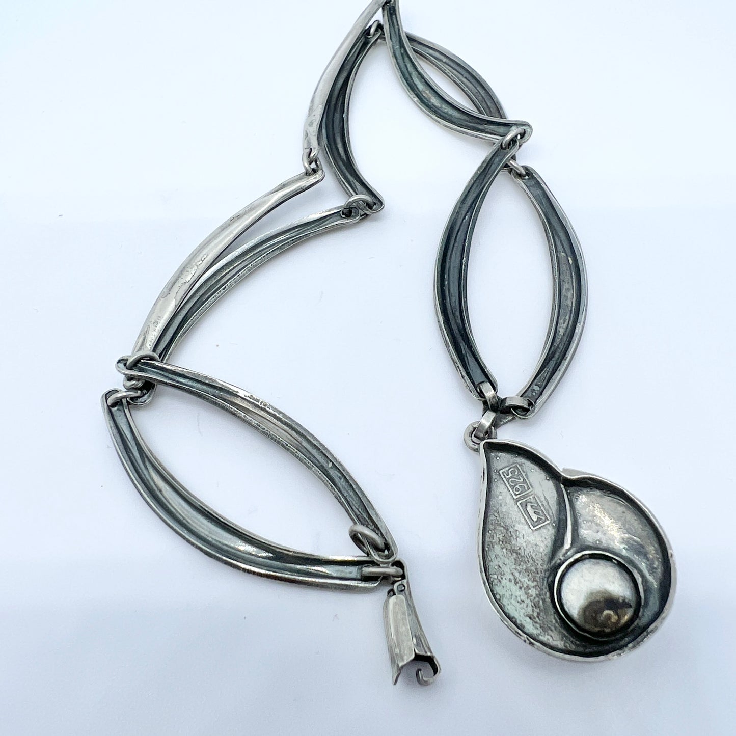 Sten & Laine / Finnfeelings, Finland Vintage Sterling Silver Labradorite Necklace.