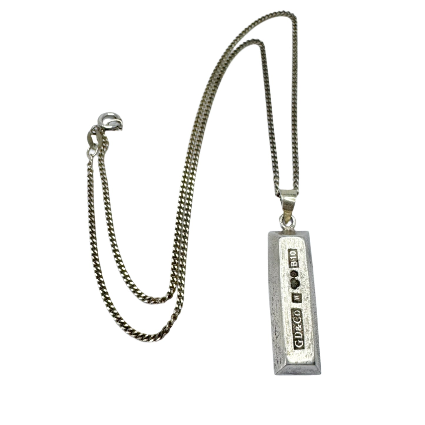 G Dahlgren, Sweden 1976. Vintage Solid SIlver pendant Necklace.