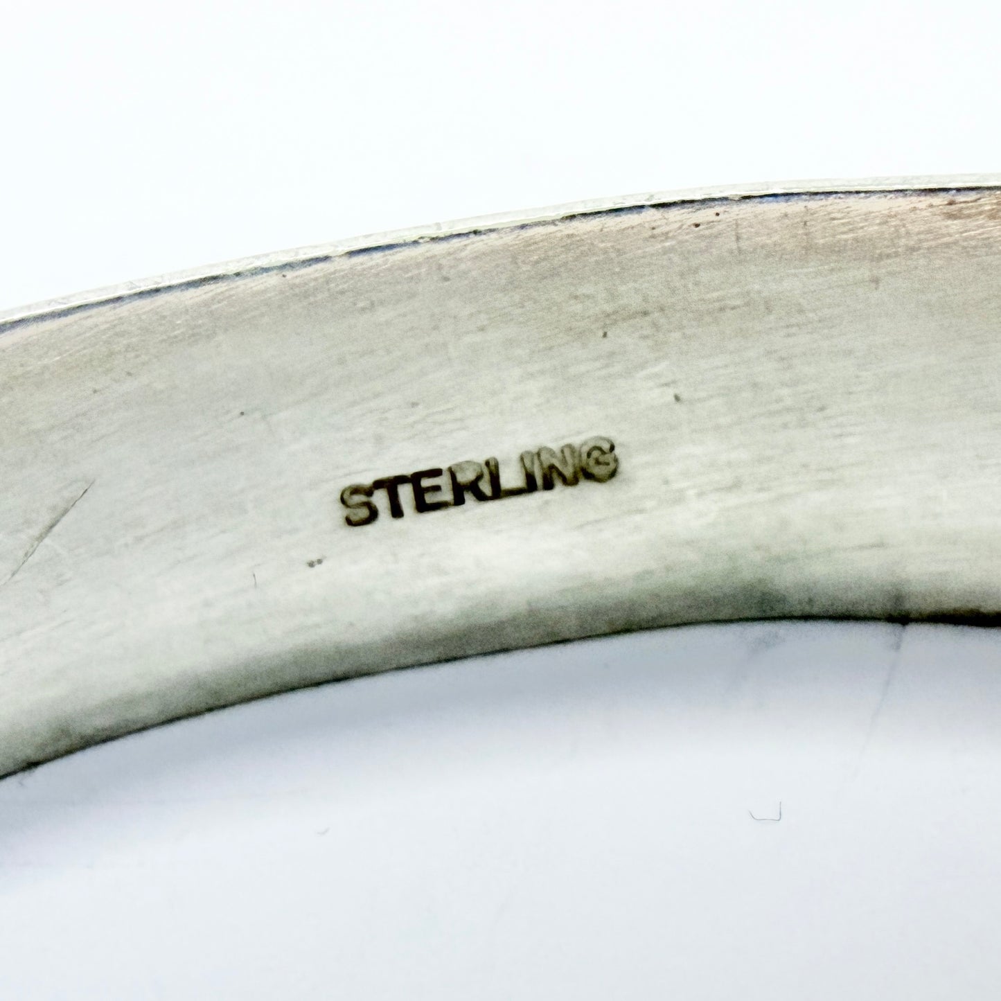 Vintage Sterling Silver Turquoise Cuff Bracelet. Prob. Native American.