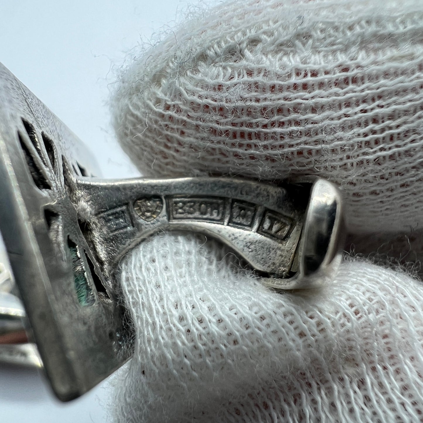 Pentti Sarpaneva for Turun Hopea, Finland 1972 Large Vintage Solid Silver Cufflinks.