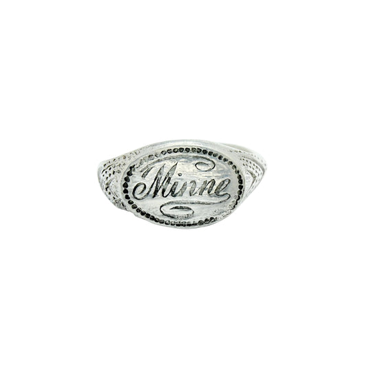 Sweden, early 1900s. Antique / Vintage Solid Silver Memory Ring