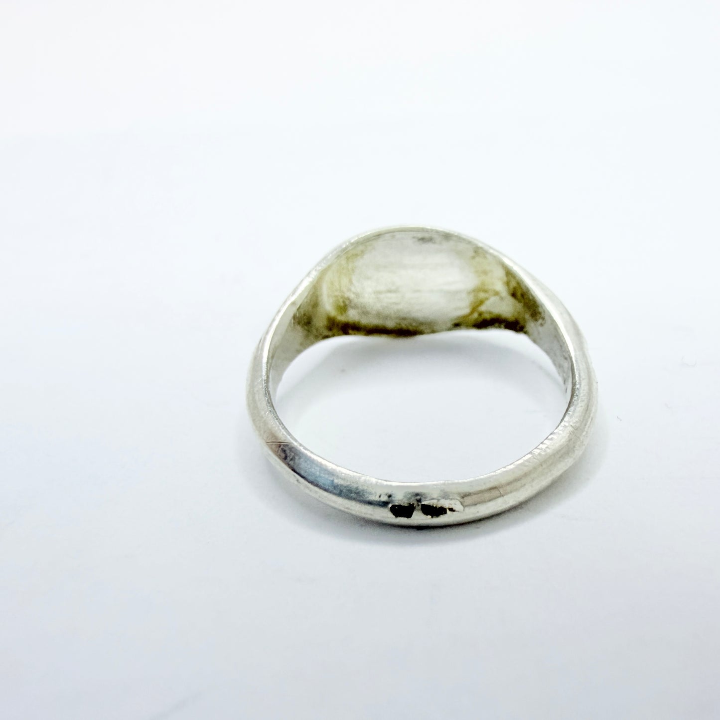 Sweden, early 1900s. Antique / Vintage Solid Silver Memory Ring
