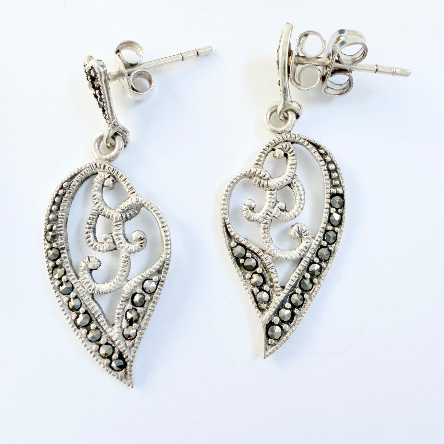 Job-lot. Vintage Silver Earrings and Earring Pendants.