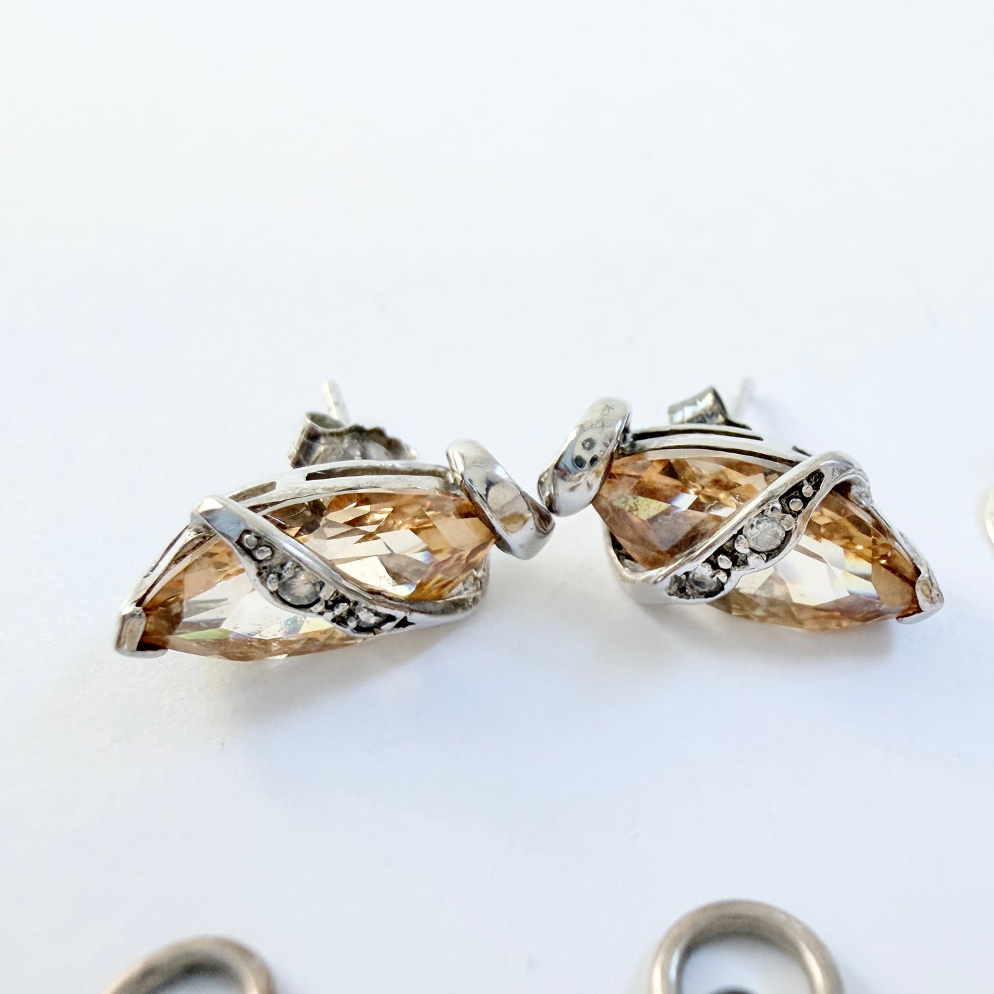 Job-lot. Vintage Silver Earrings and Earring Pendants.
