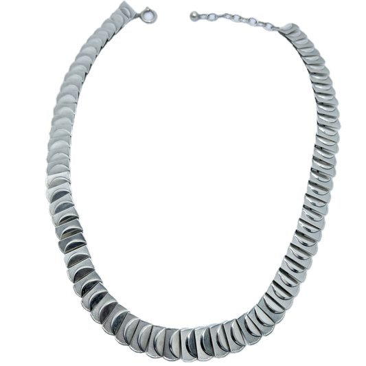 Vintage 1950s Solid Silver Necklace.