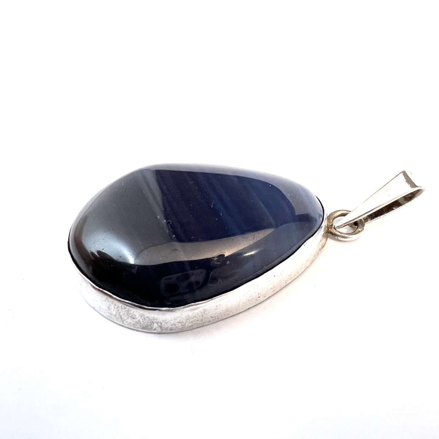 Nordström, Sweden 1975. Vintage Sterling Silver Bergslagen-stone Pendant.