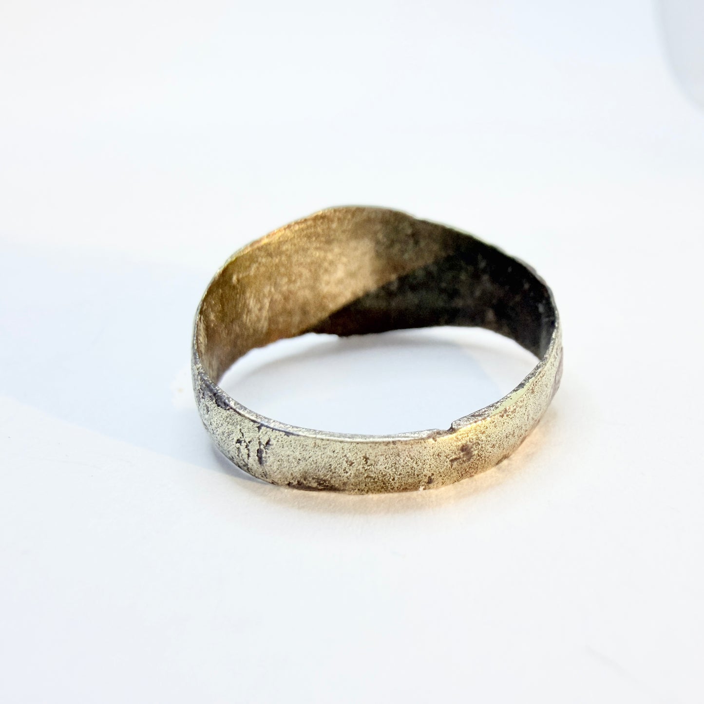 Antique Renaissance ca 16th C Gold Gilt on Copper on Bronze Signet Ring.