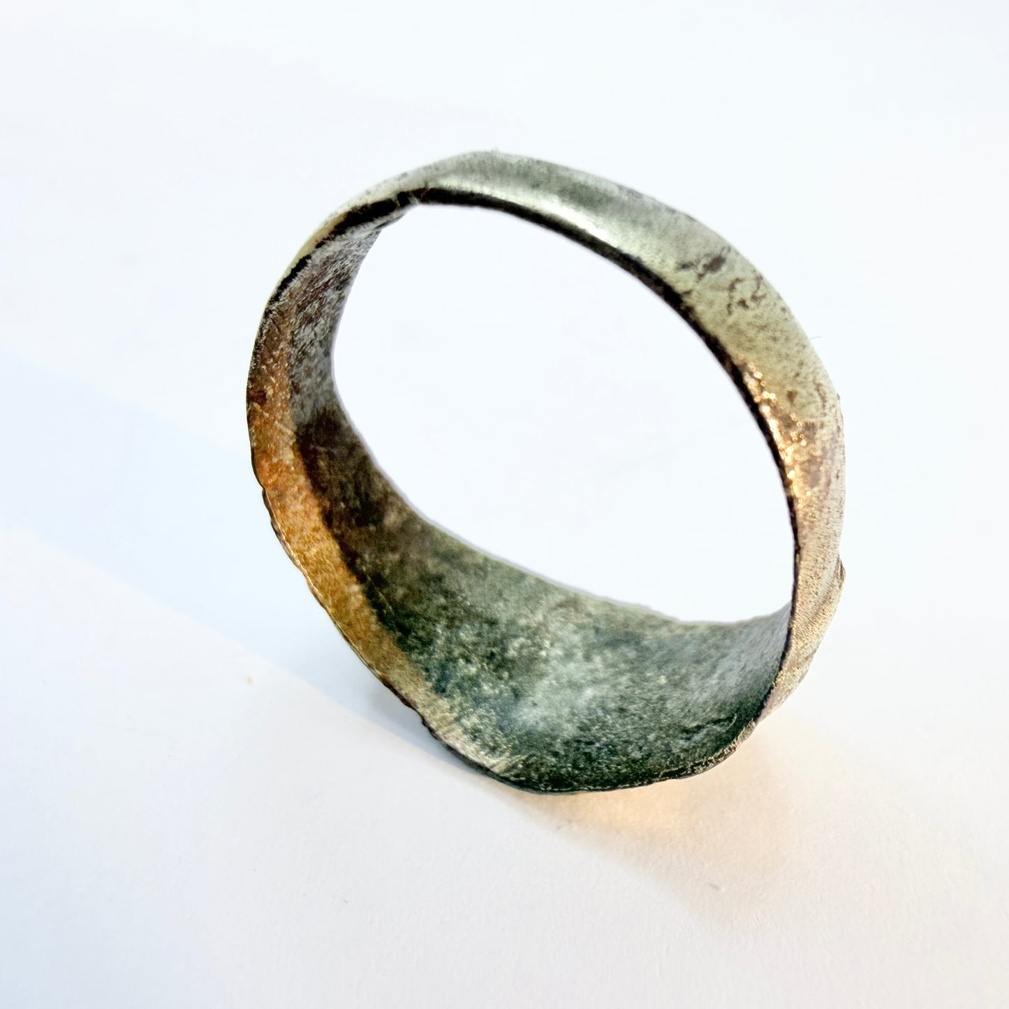 Antique Renaissance ca 16th C Gold Gilt on Copper on Bronze Signet Ring.