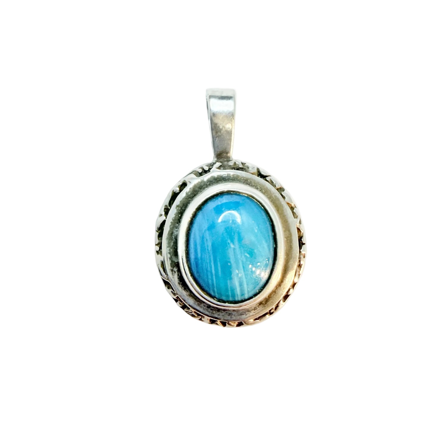 O Nordström, Sweden. Vintage Sterling Silver Bergslagen-stone Pendant