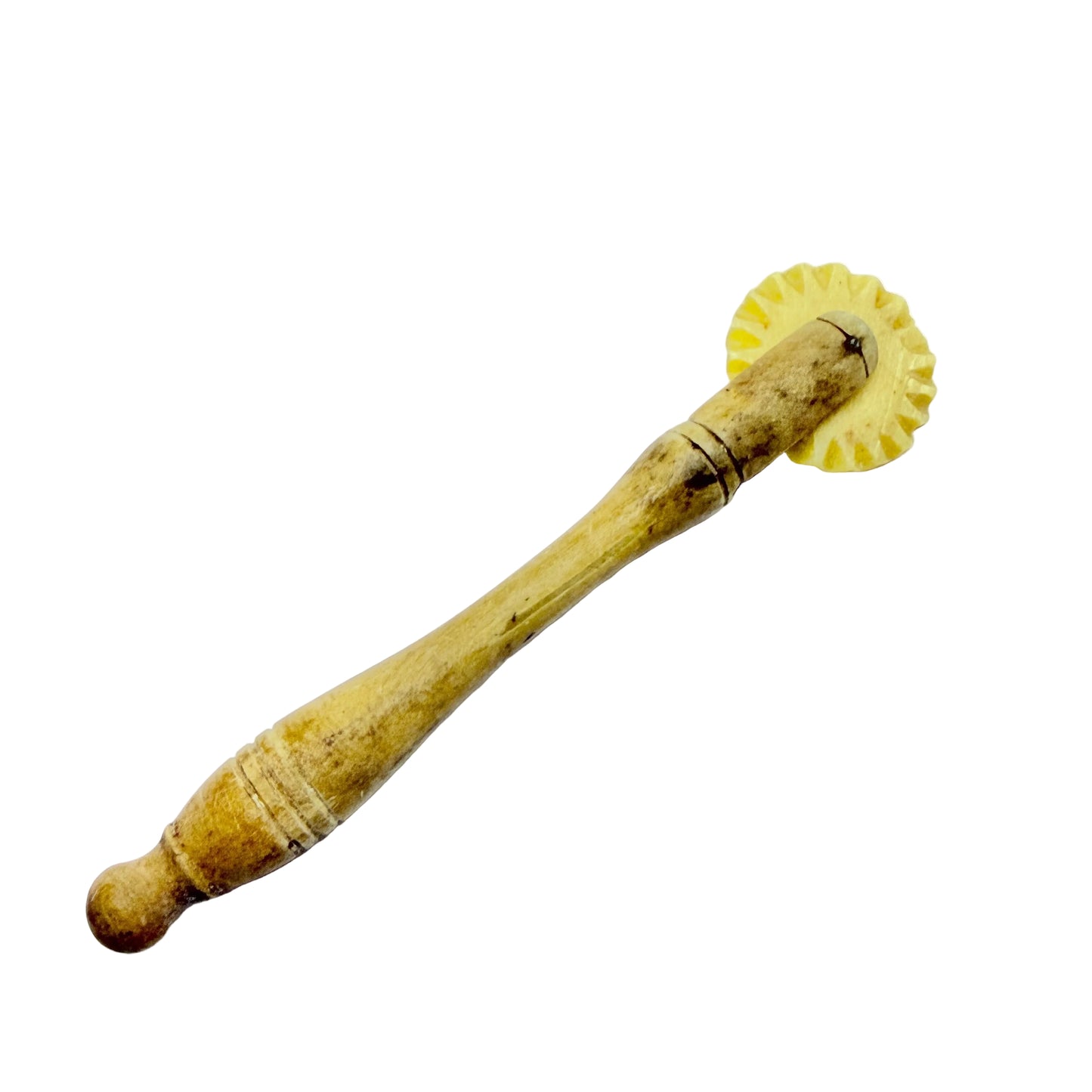 Scandinavia. Antique Wood Bone Pastry / Flat Bread Wheel Cutter.