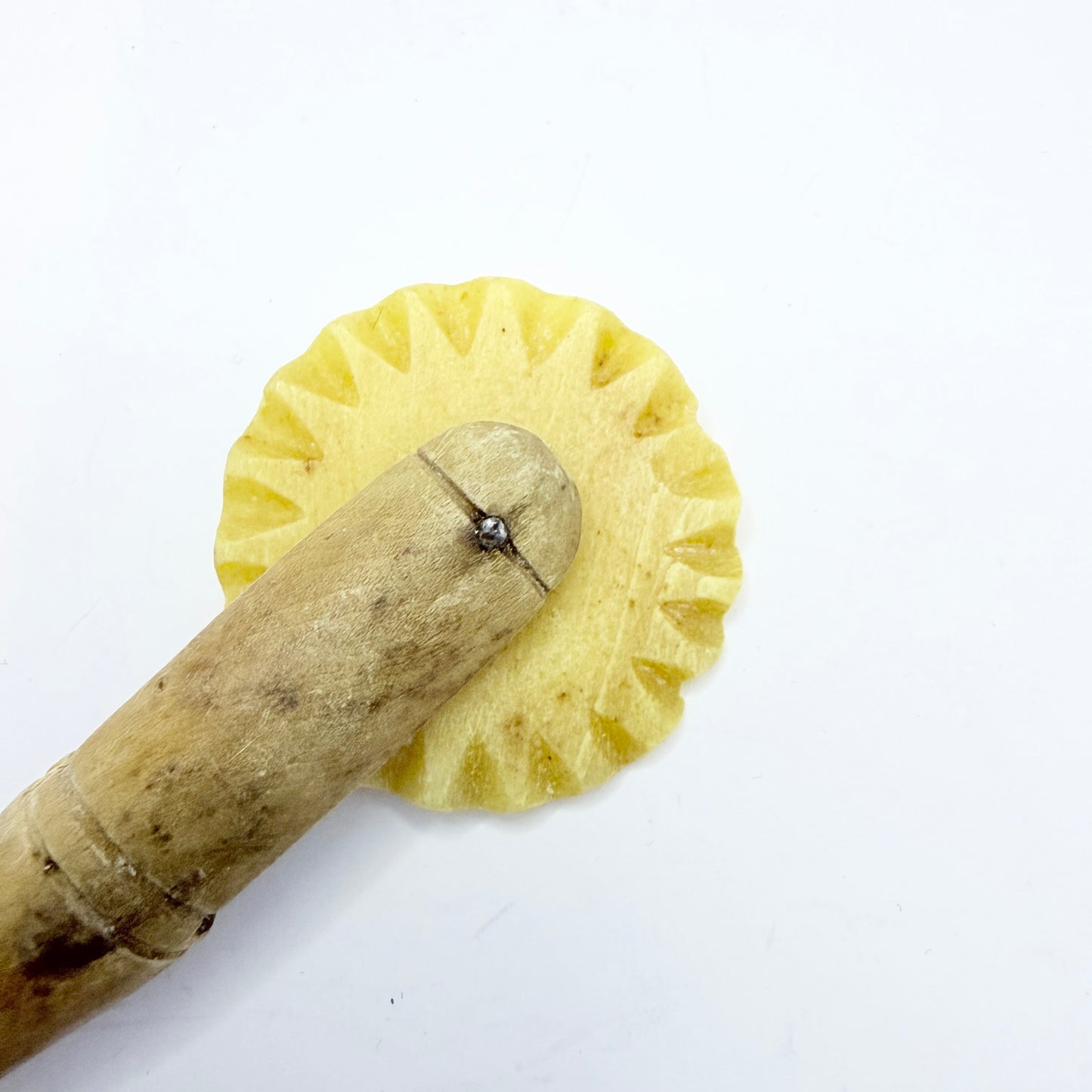 Scandinavia. Antique Wood Bone Pastry / Flat Bread Wheel Cutter.