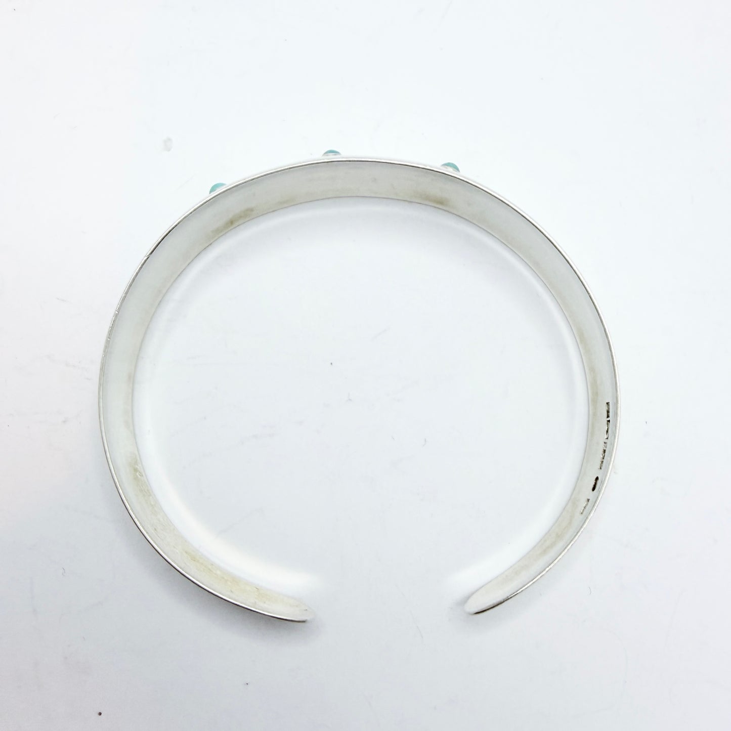 Kello Oy, Finland 1962. Vintage Solid Silver Turquoise Cuff Bracelet.