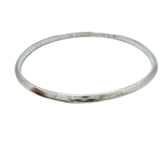 Erling Christoffersen, Norway 1960s. Vintage Sterling Silver Bangle Bracelet.