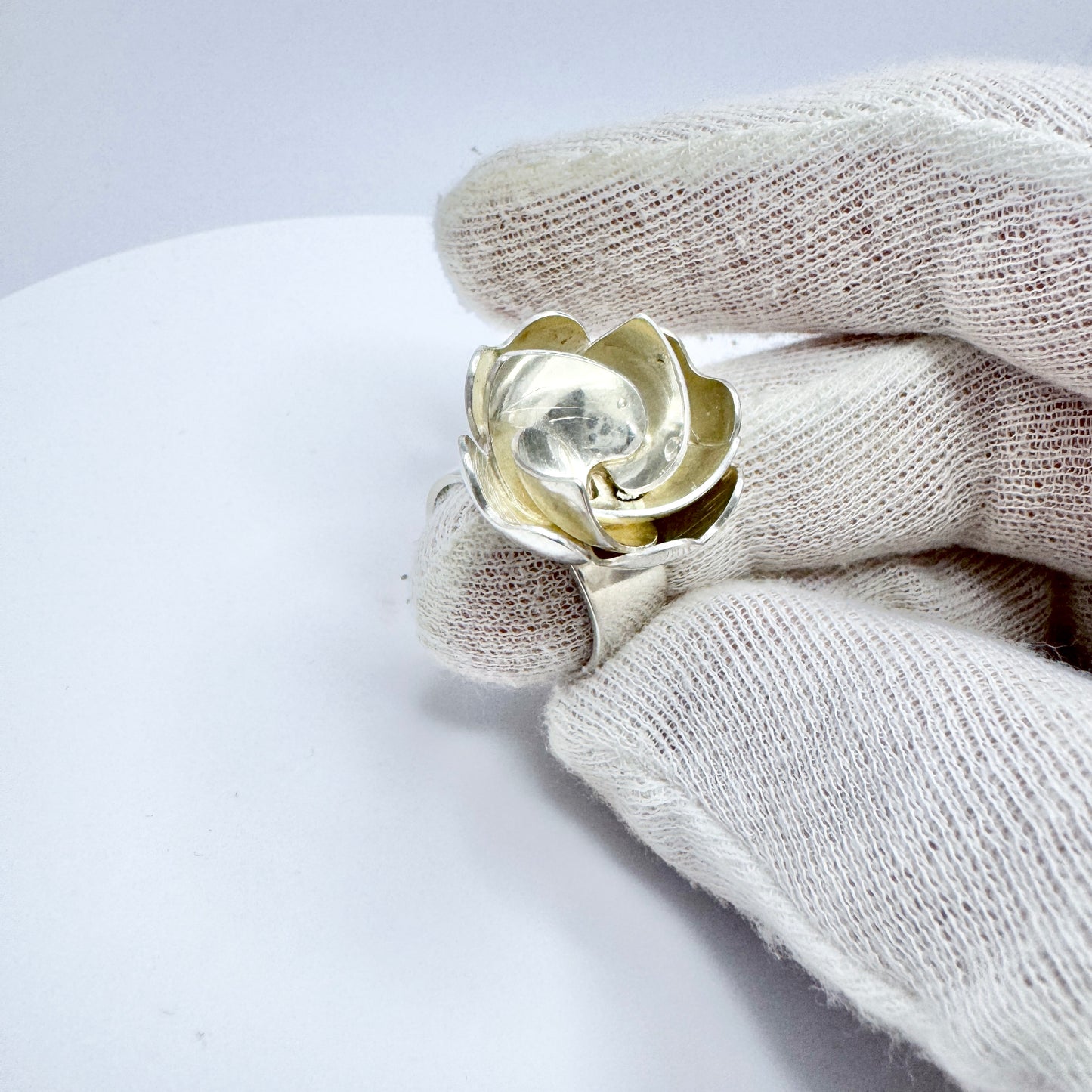 Peter von Post, Sweden 1972. Vintage Sterling Silver Ring. Signed.