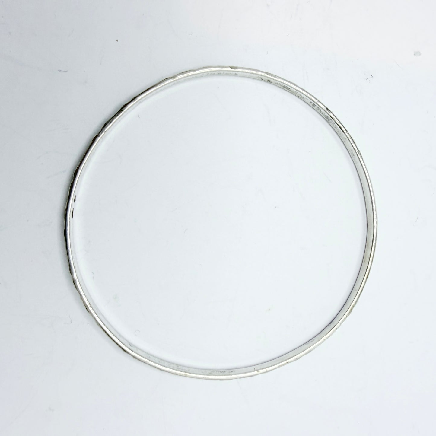 Warsaw, Poland ca 1960s. Vintage Solid Silver Bangle Bracelet.