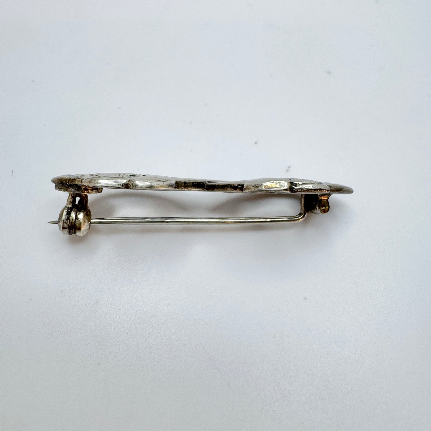 Norway early 1900s. Solid Silver Dragestil Brooch.