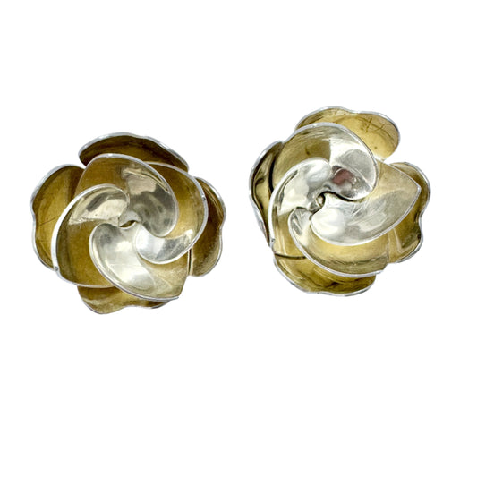 Peter von Post, Sweden 1971. Vintage Sterling Silver Earrings.