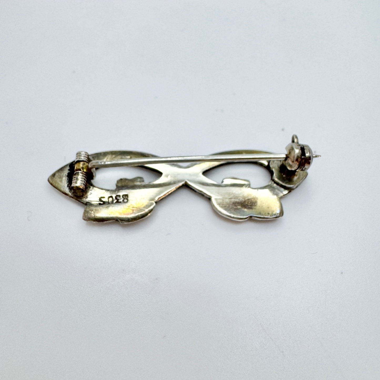 Norway early 1900s. Solid Silver Dragestil Brooch.