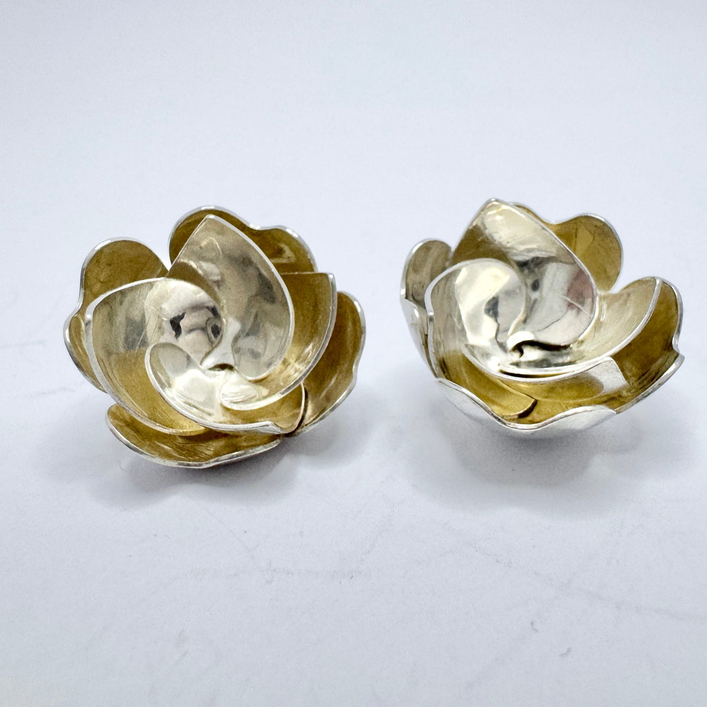 Peter von Post, Sweden 1971. Vintage Sterling Silver Earrings.