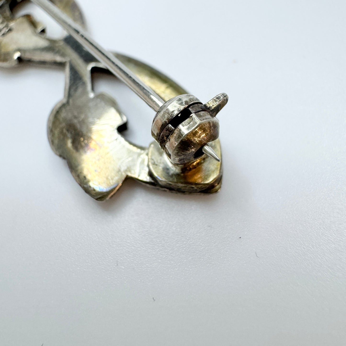 Norway early 1900s. Solid Silver Dragestil Brooch.