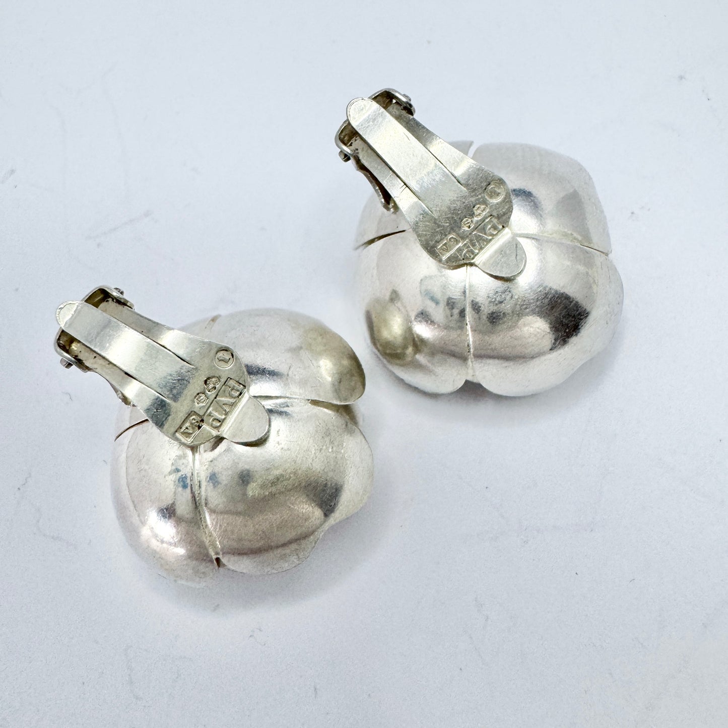 Peter von Post, Sweden 1971. Vintage Sterling Silver Earrings.