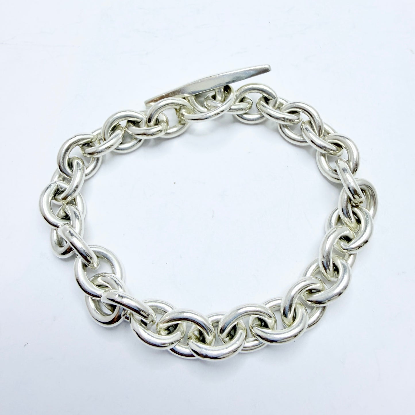 Herman Siersbøl, Denmark 1960s. Vintage Sterling Silver Chain Bracelet.