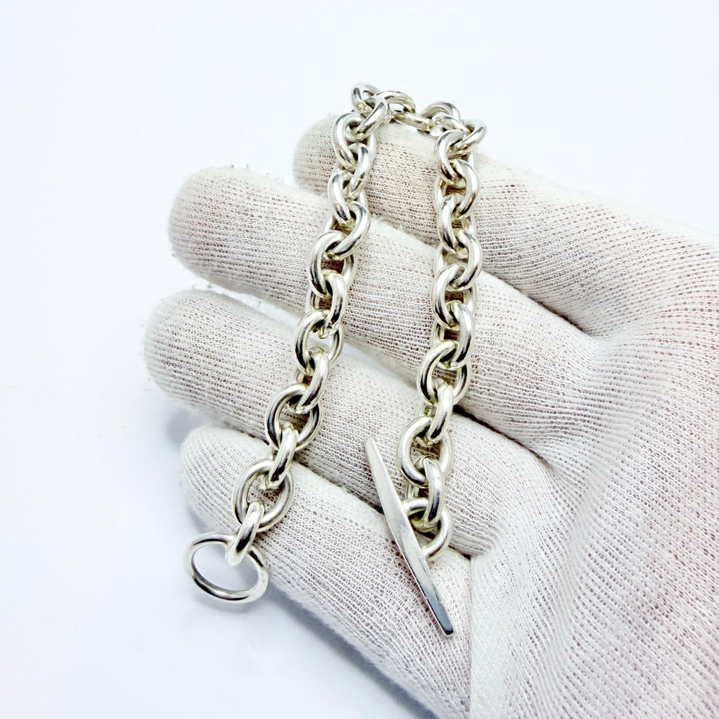 Herman Siersbøl, Denmark 1960s. Vintage Sterling Silver Chain Bracelet.