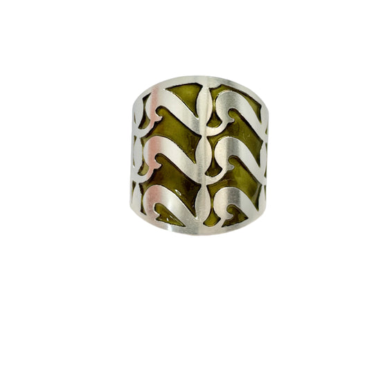 David-Andersen designer Millie Behrens, Norway. Vintage Sterling Silver Enamel Ring