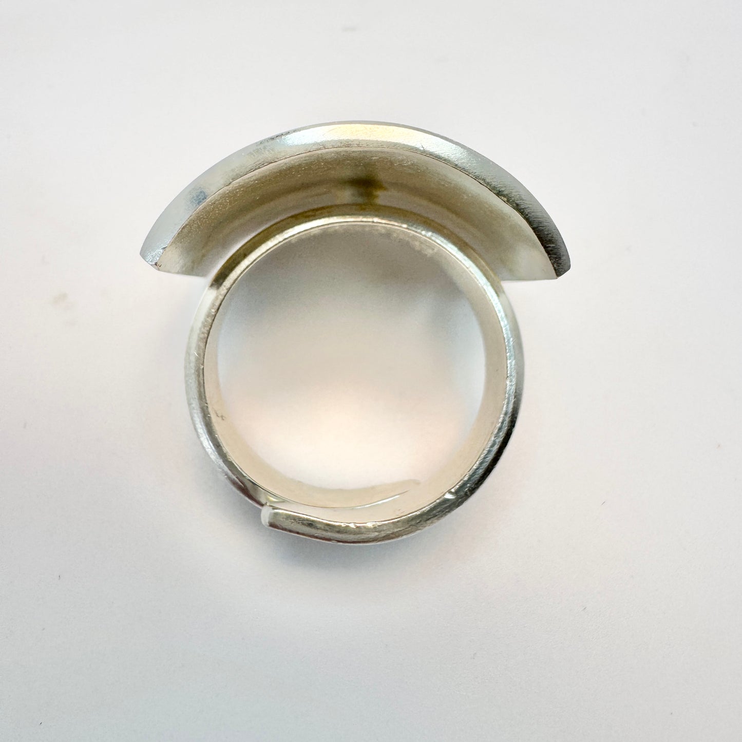 David-Andersen designer Millie Behrens, Norway. Vintage Sterling Silver Enamel Ring