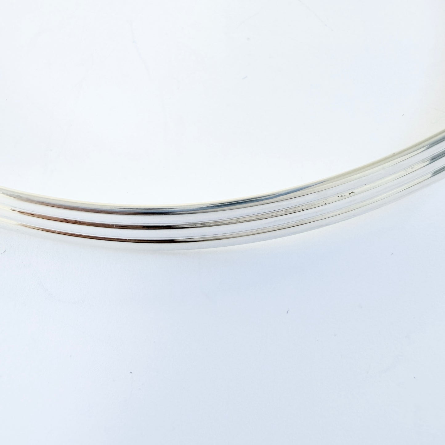 Vintage Sterling Silver Torque Open Collar Necklace.