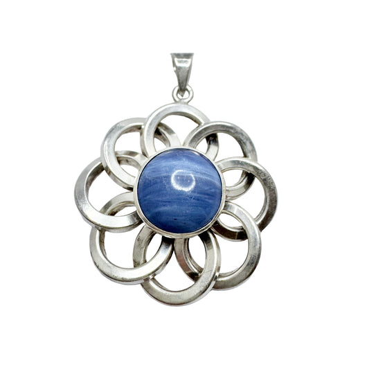 Victor Janson, Sweden 1976. Vintage Solid Silver Bergslagen-stone Pendant.