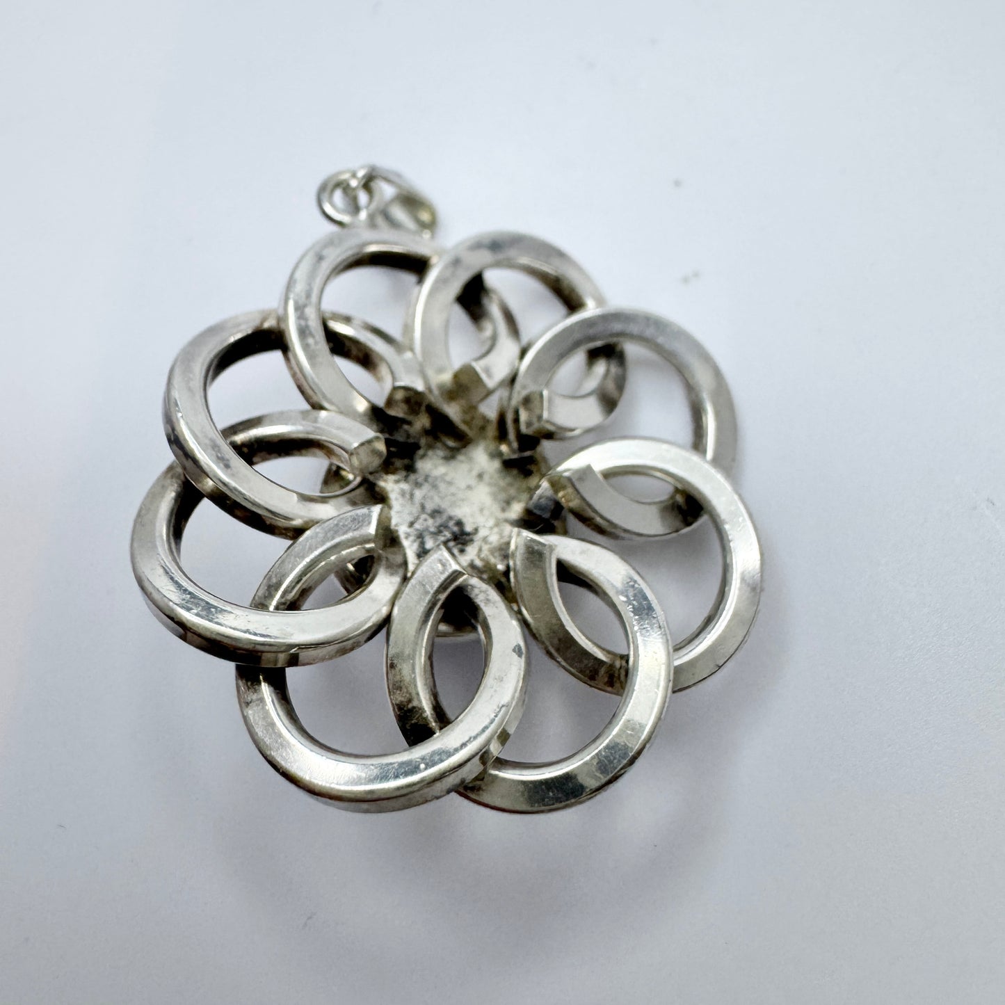 Victor Janson, Sweden 1976. Vintage Solid Silver Bergslagen-stone Pendant.