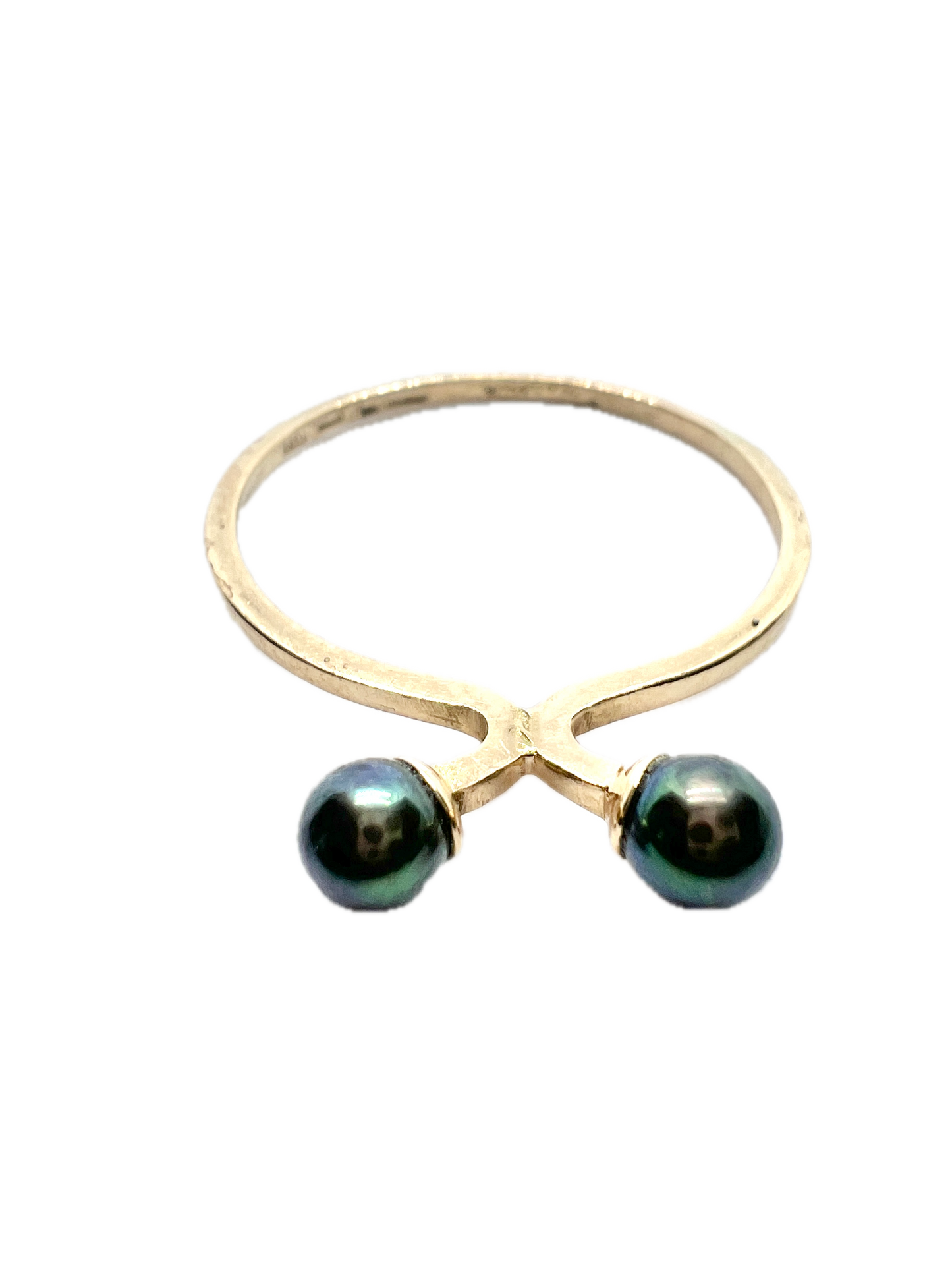 Theresia Hvorslev, Sweden 1988. Vintage 18k Gold Cultured Pearl Stack Ring. "The Tale Of The Ring"