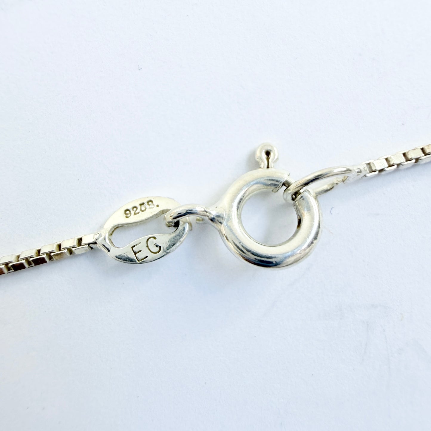 Sterling Silver Onyx Pendant Necklace.