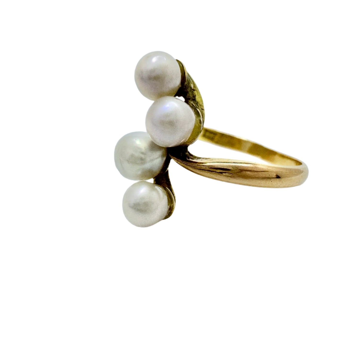 Charles Janson, Sweden 1921. Antique 18k Gold Pearl Ring.