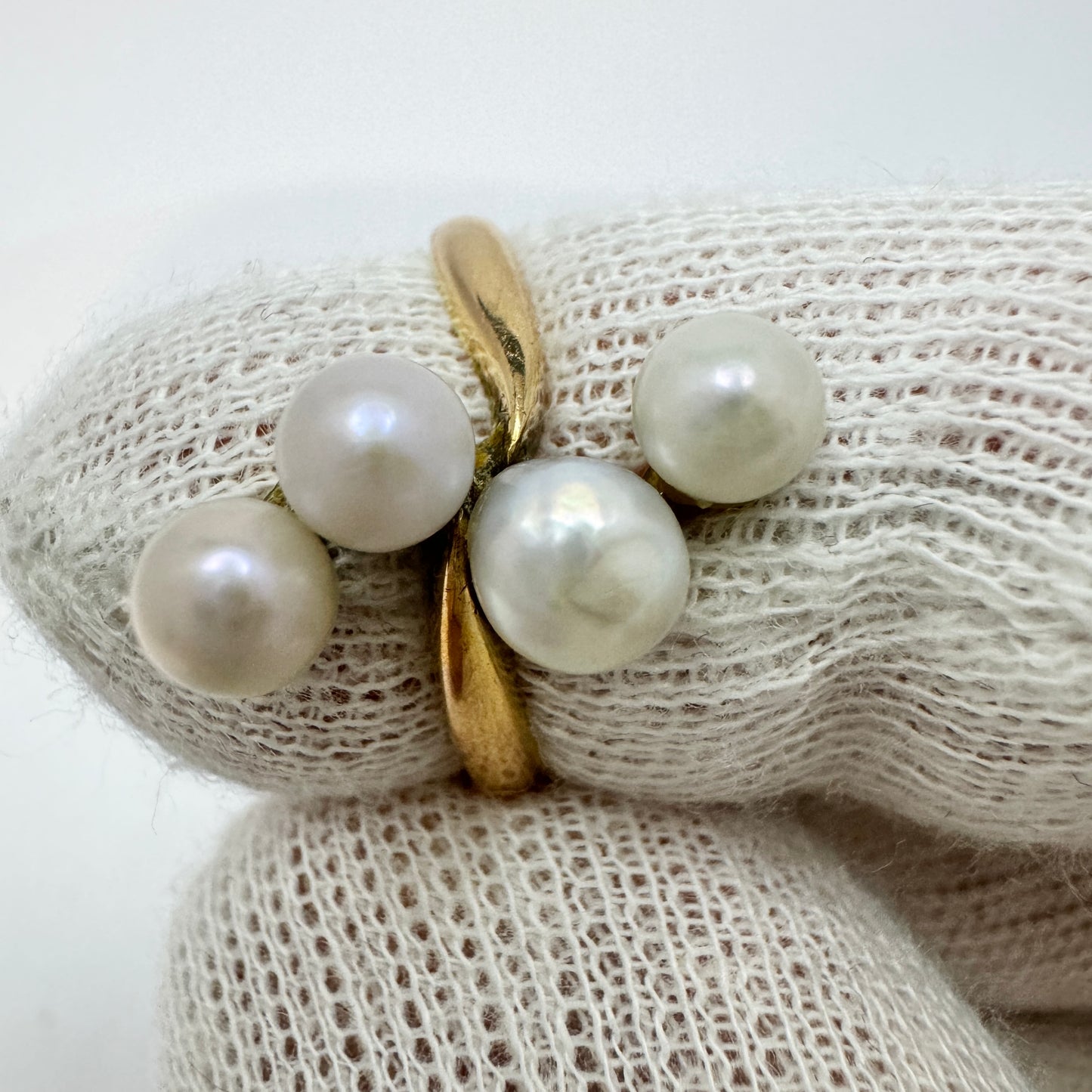 Charles Janson, Sweden 1921. Antique 18k Gold Pearl Ring.