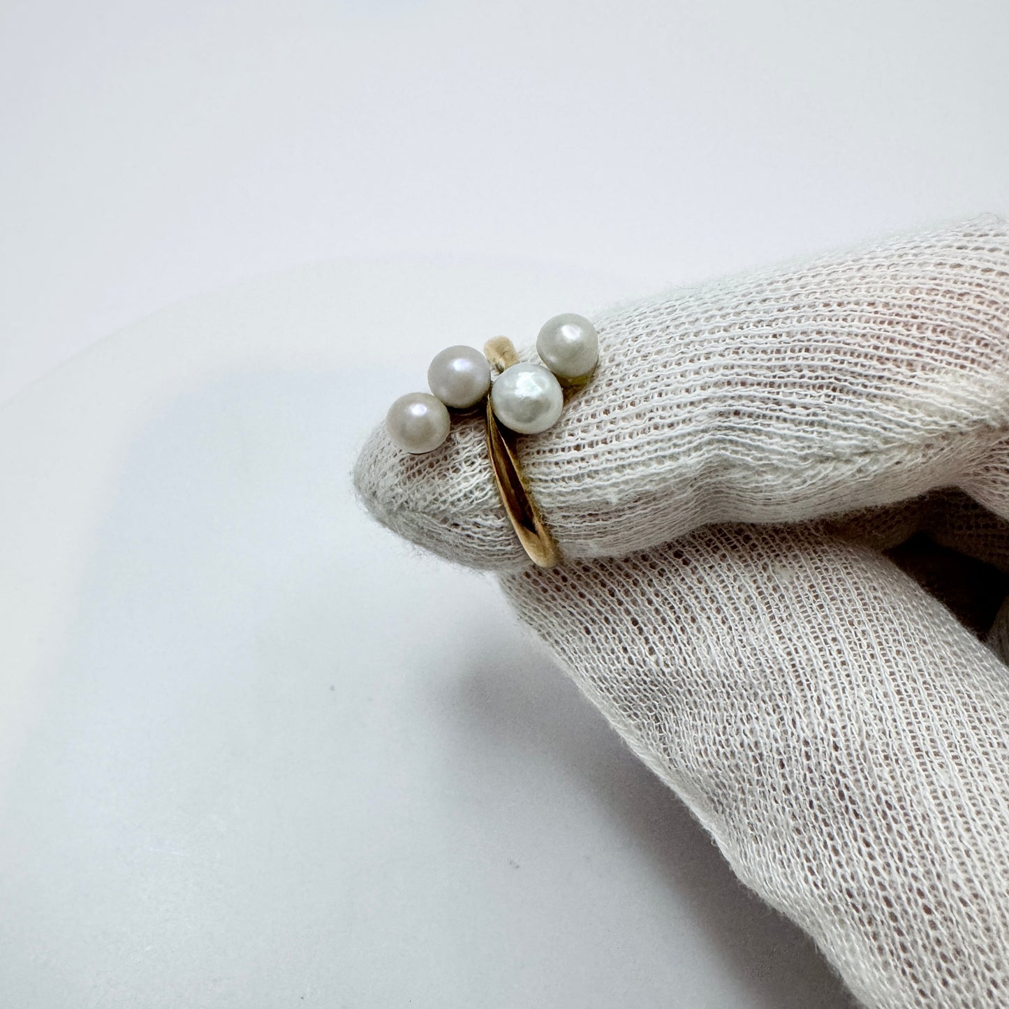 Charles Janson, Sweden 1921. Antique 18k Gold Pearl Ring.